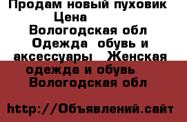 Продам новый пуховик  › Цена ­ 2 500 - Вологодская обл. Одежда, обувь и аксессуары » Женская одежда и обувь   . Вологодская обл.